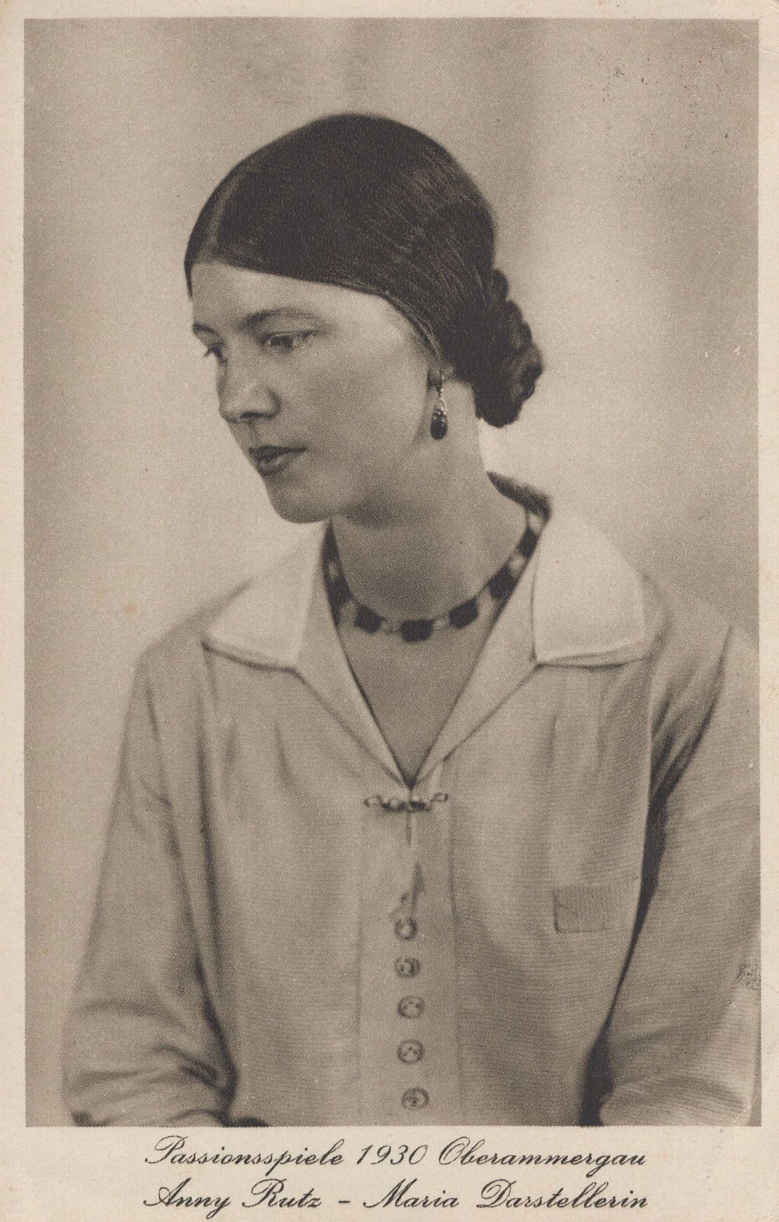 AK Oberammergau Passionsspiele 1930 Anny Rutz German Theatre Postcard