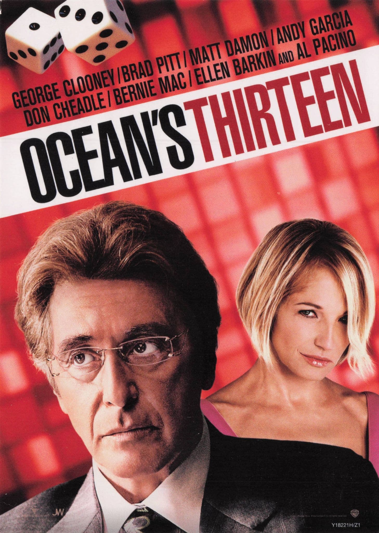 Al Pacino in Ocean's Thirteen PB Film Movie Advertising Postcard