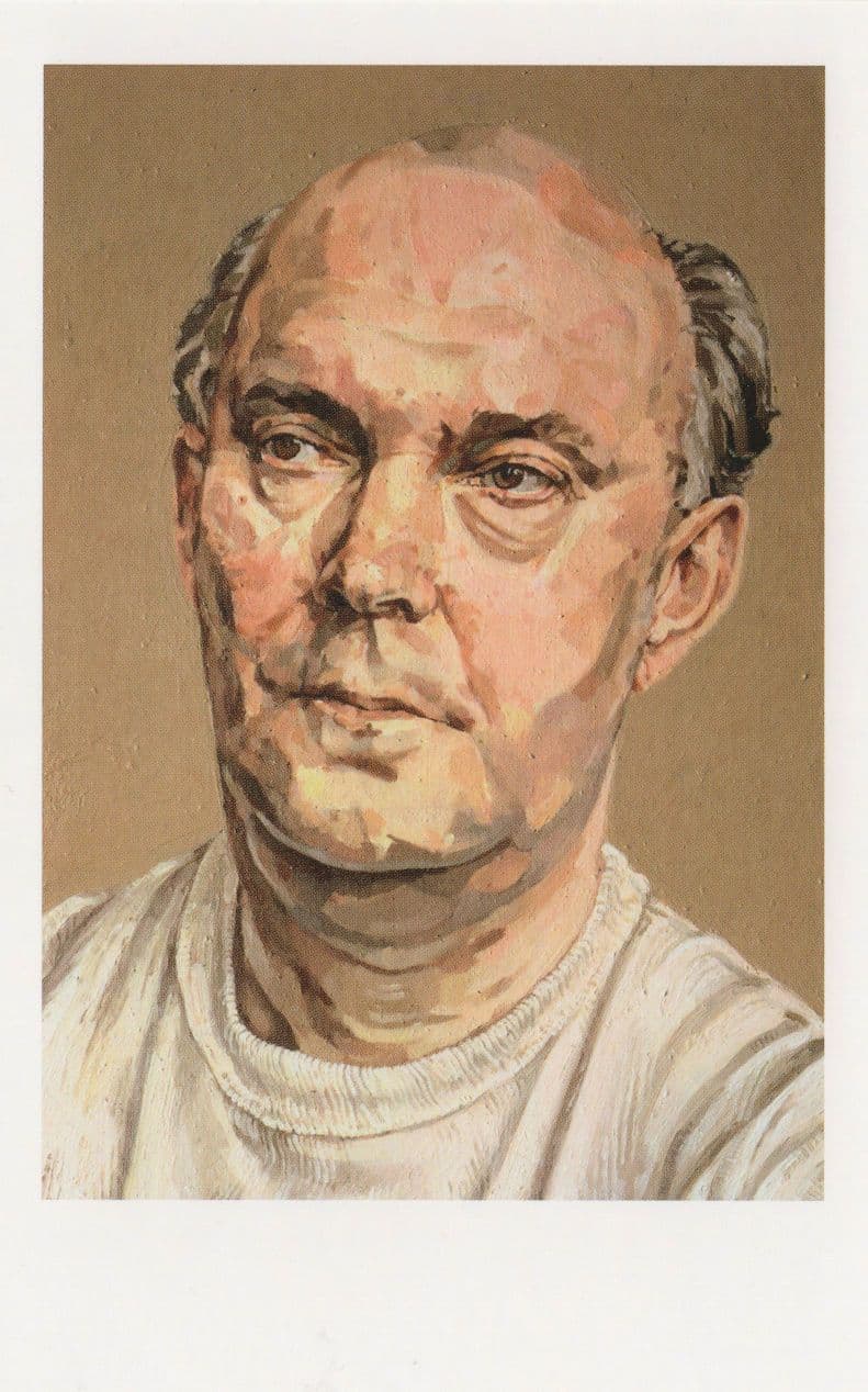 Alan Ayckbourn National Portrait Gallery Painting Postcard