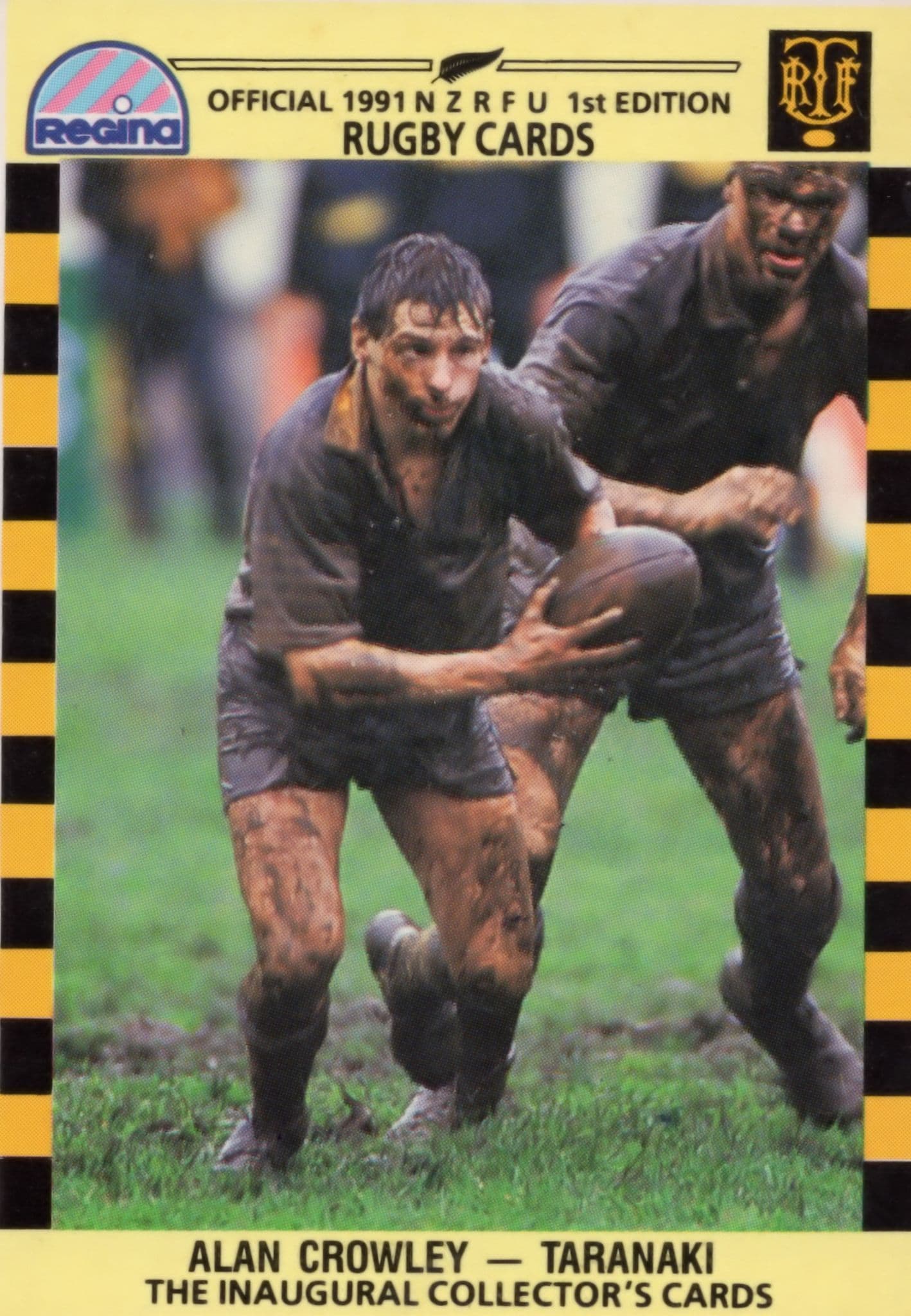 Alan Crowley Taranaki NZ Rugby Team 1991 Hand Signed Card Photo