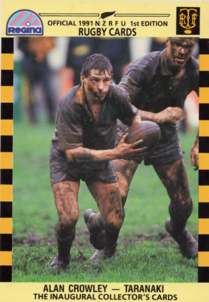 Alan Crowley Taranaki NZ Rugby Team 1991 Hand Signed Card Photo