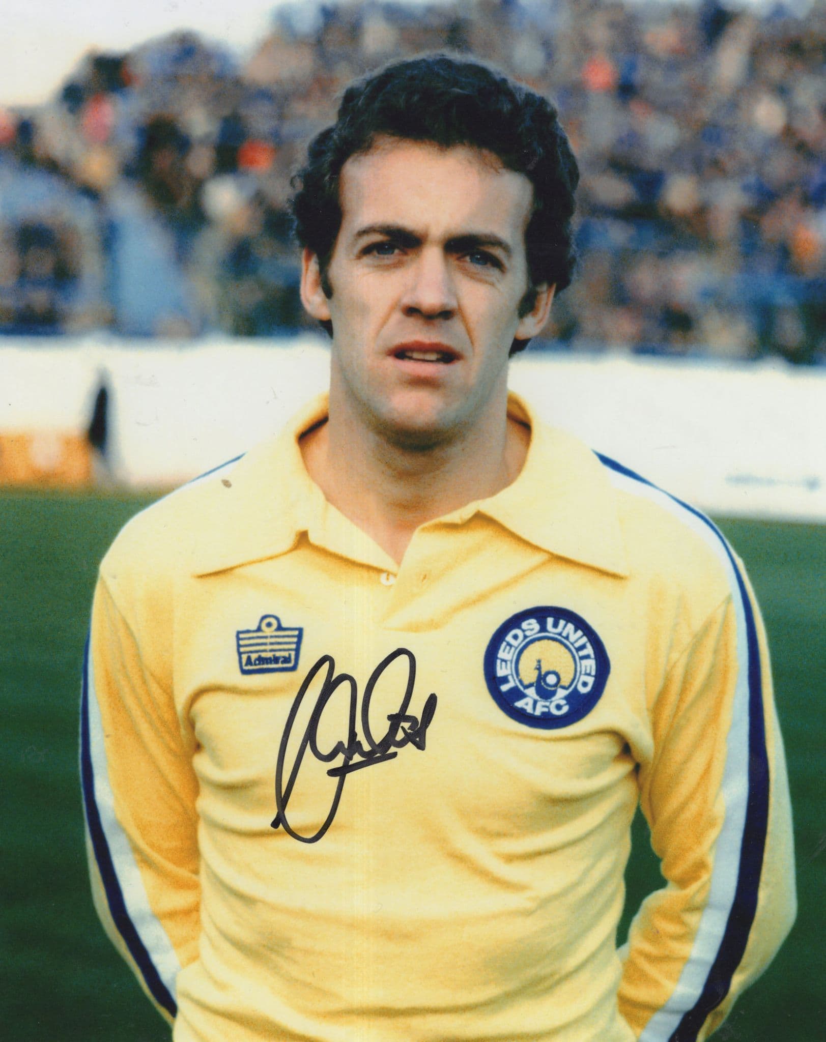 Alan Curtis Leeds Football Club Giant 10x8 Hand Signed Photo