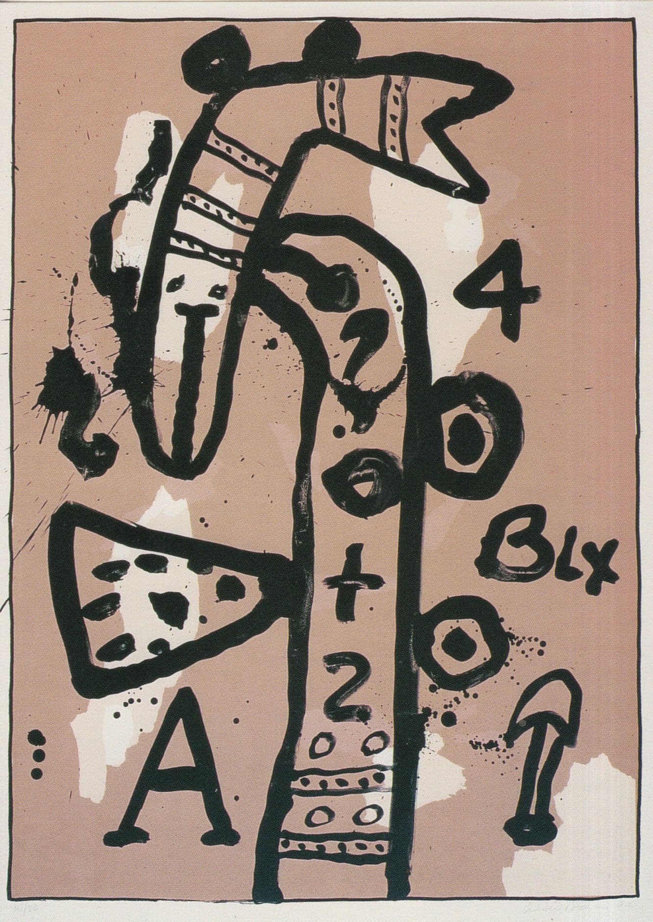 Alan Davie Kip's Horse Variation 1 Painting Postcard
