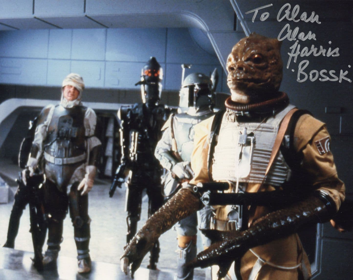 Alan Harris Bossk Star Wars 10x8 Hand Signed Autograph & COA Photo