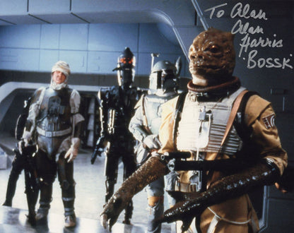 Alan Harris Bossk Star Wars 10x8 Hand Signed Autograph & COA Photo