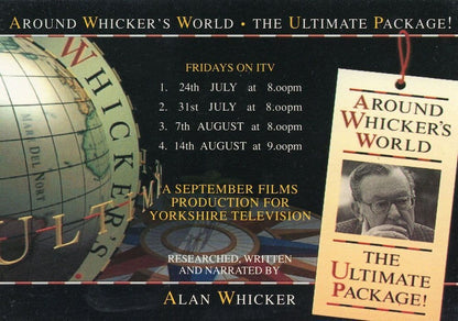 Alan Whicker Around Whickers World Hand Signed Postcard