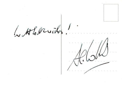 Alan Whicker Around Whickers World Hand Signed Postcard