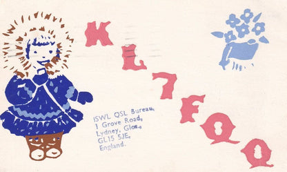 Alaskan Child Costume Vintage Amateur Radio Postcard Style QSL Card