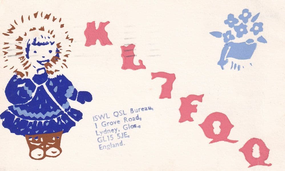 Alaskan Child Costume Vintage Amateur Radio Postcard Style QSL Card
