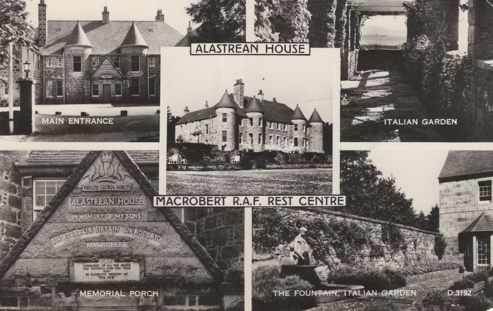 Alastrean House Macrobert RAF Rest Centre RPC Postcard