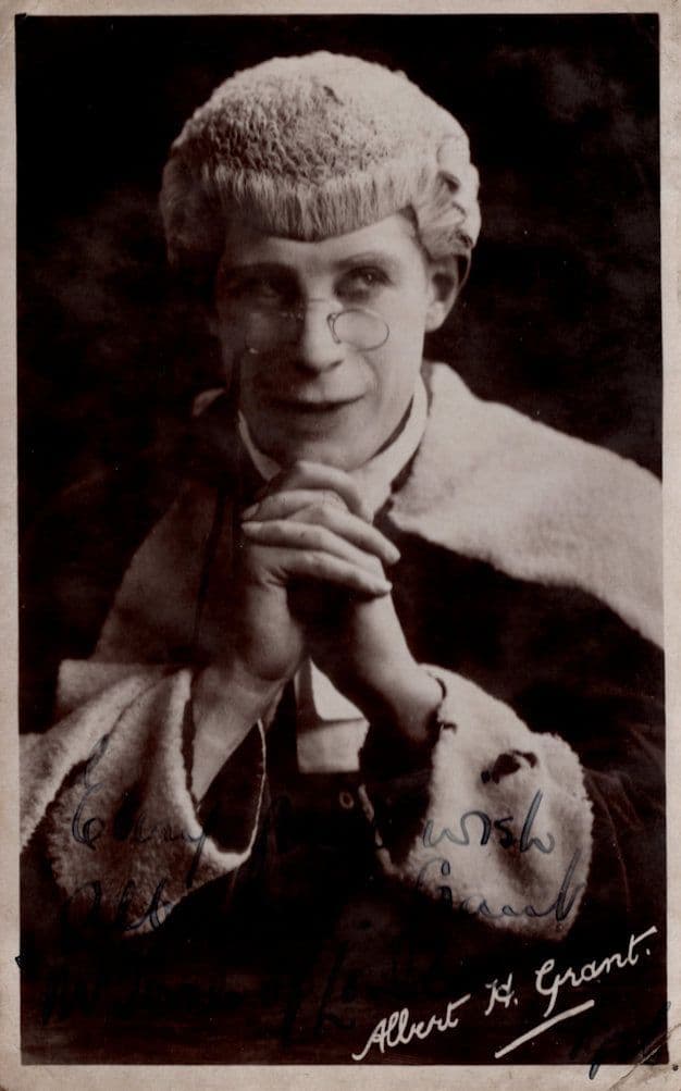 Albert H Grant Antique Court Judge Actor Hand Signed Photo Postcard