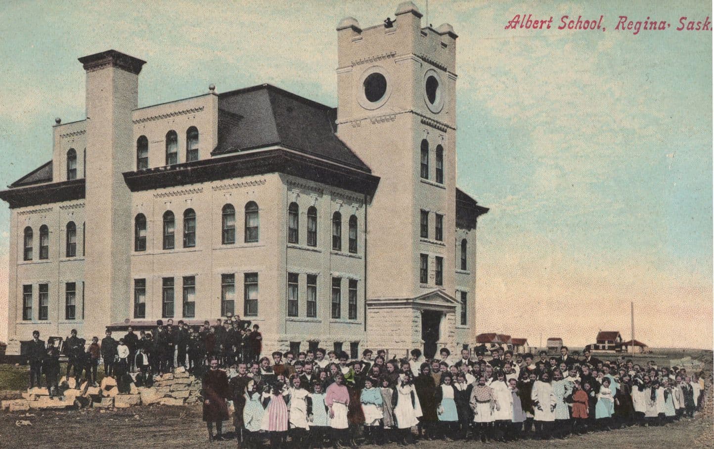 Albert School Regina Canada Old Postcard