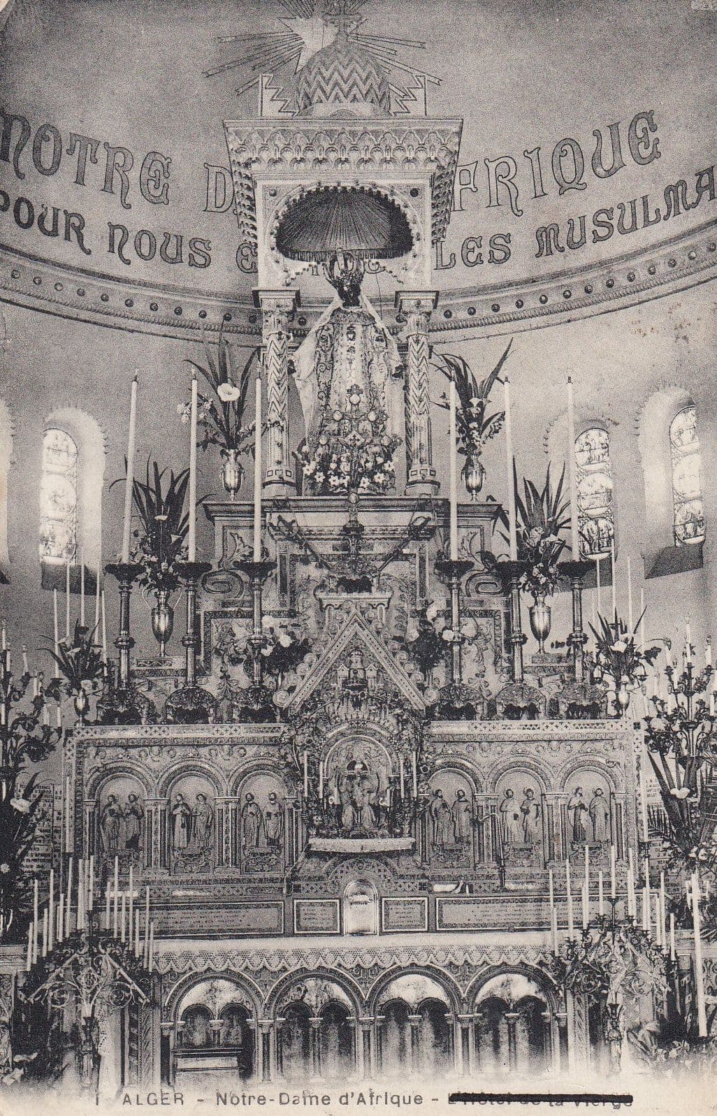 Albert Somme Notre Dame De Brebieres Chapelle Mary Statue Postcard