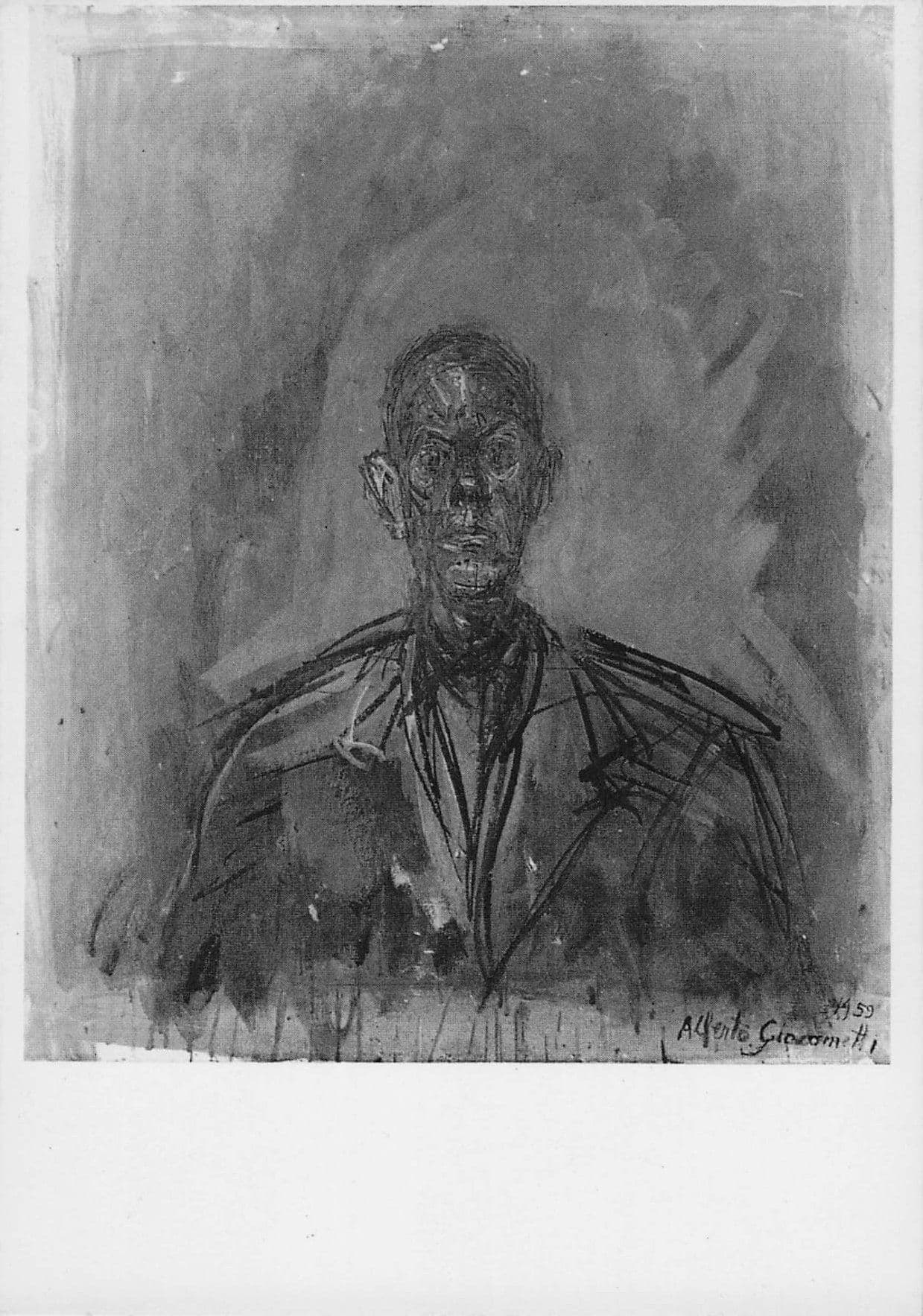 Alberto Giacometti Diego Tate Gallery Painting Postcard