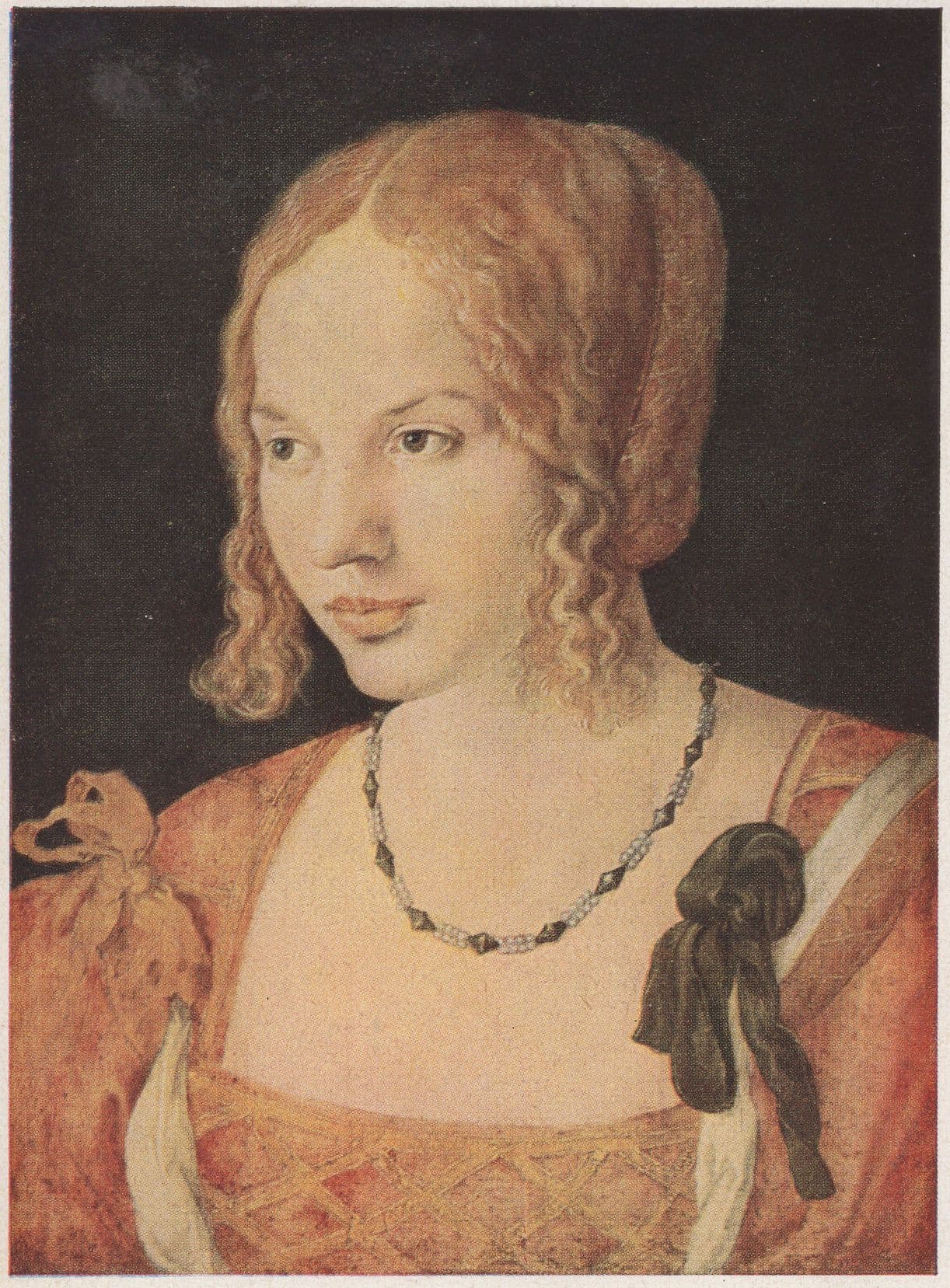 Albrecht Durer Brustbild Venezianerin Wien Painting Postcard