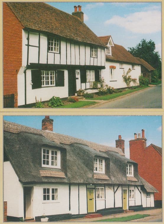 Aldbury Herts Almshouses Applegarth Cottages 2x Village Postcard s