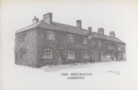 Aldbury Herts The Old Laundry & Greyhound Pub 2x Postcard