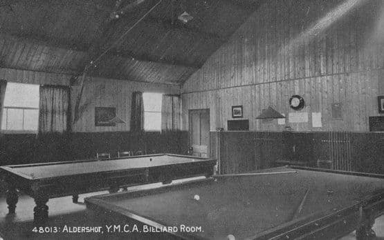 Aldershot YMCA Hampshire Billiard Room Old Postcard