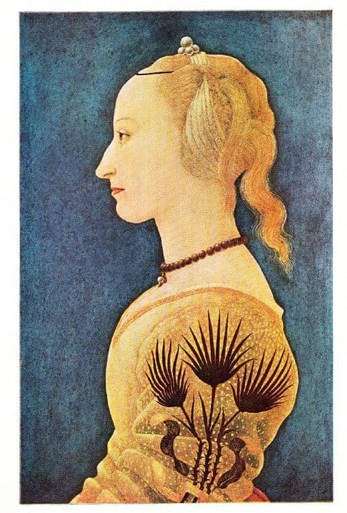 Alesso Baldovinetti Portrait Of A Lady In Yellow Art Gallery Painting Postcard