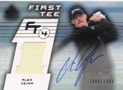 Alex Cejka First Tee SP 2003 Golf Hand Signed Worn PGA Shirt Card
