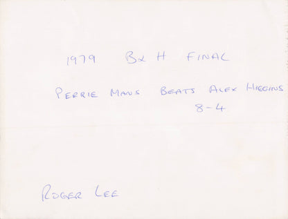 Alex Higgins 1979 Snooker B&H Final Vintage PB Media Photo