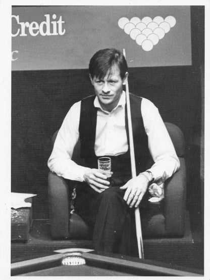 Alex Higgins at Sheffield Crucible 1980s Vintage Press Photo