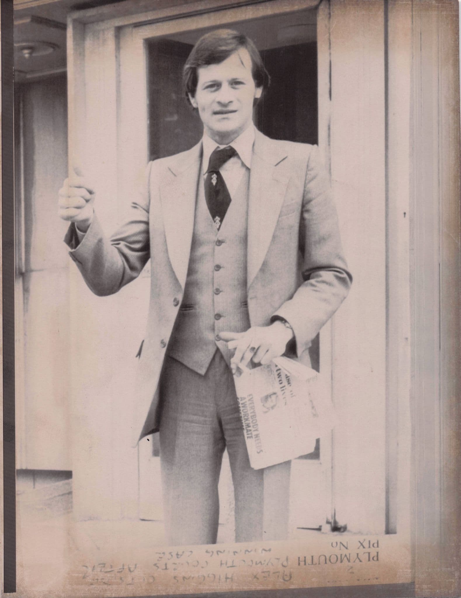 Alex Higgins Snooker London Courts Assault Victory 1979 Press Photo