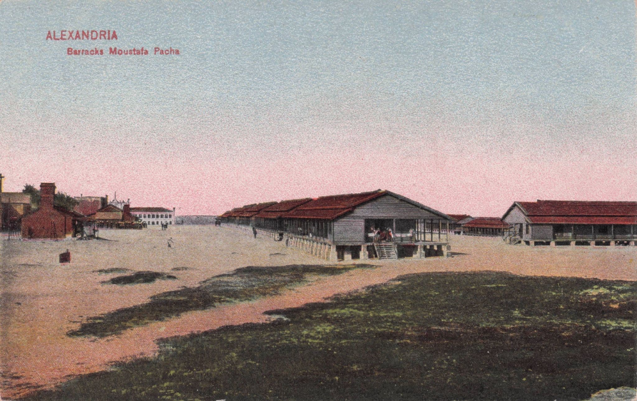 Alexandria Military Barracks Moustafa Pacha Greece Old Postcard