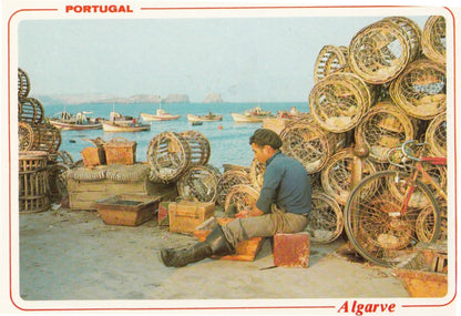 Algarve Fishing Net Maker Traders Sardine Cookery 3x Postcard s