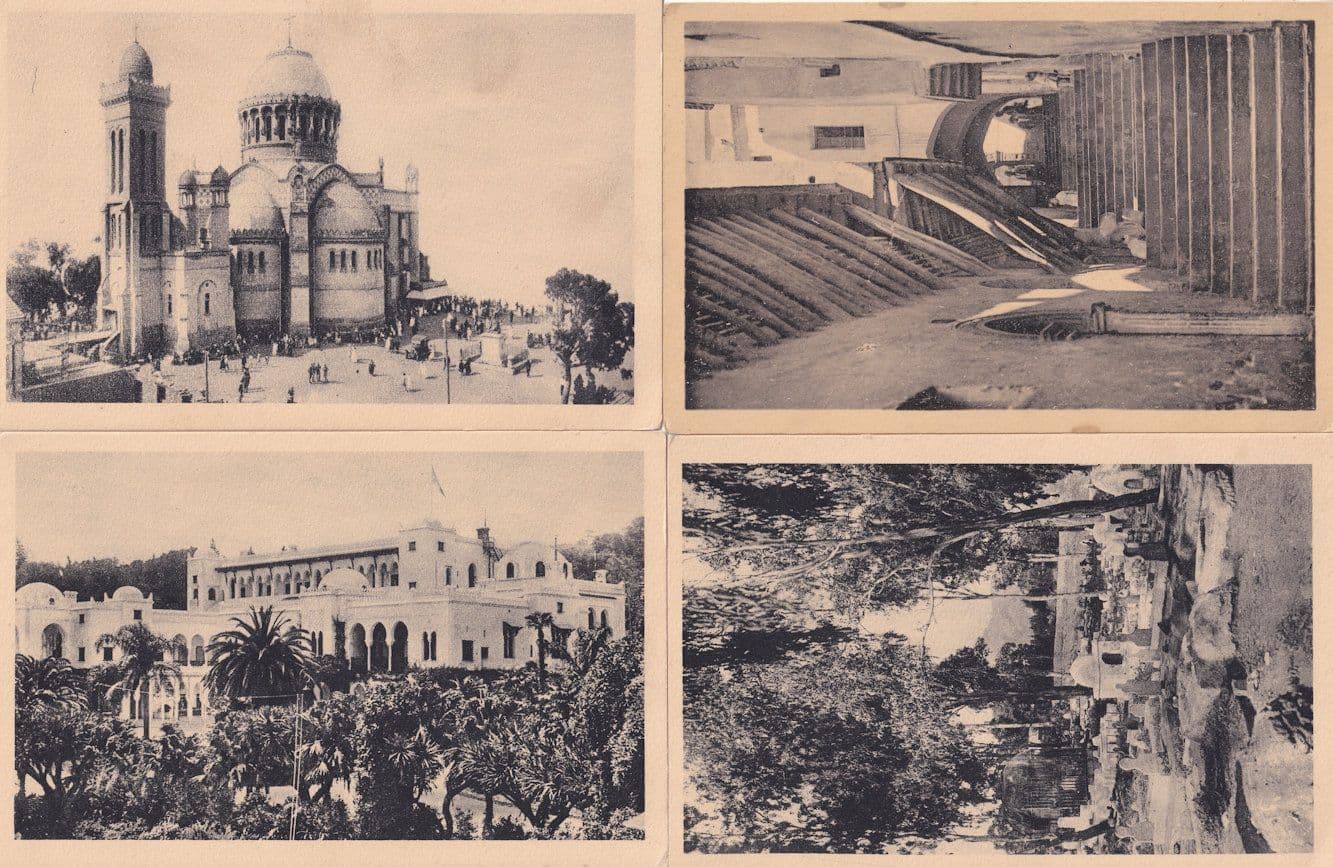 Algeria Alger Casbah El Kettar Notre Dame D'Afrique 4x Postcard s