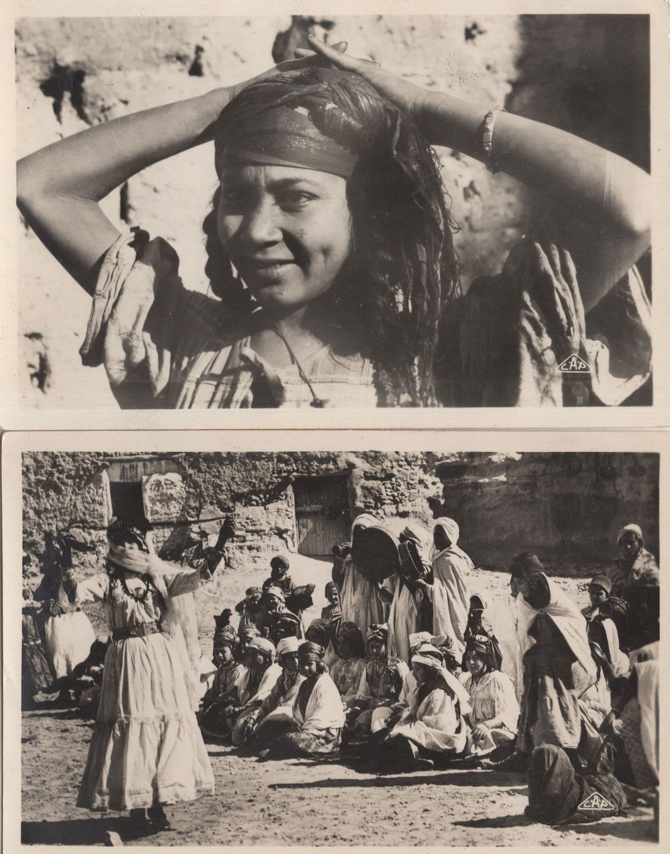 Algeria Morocco France French 2x Dance Of The Nails Postcard