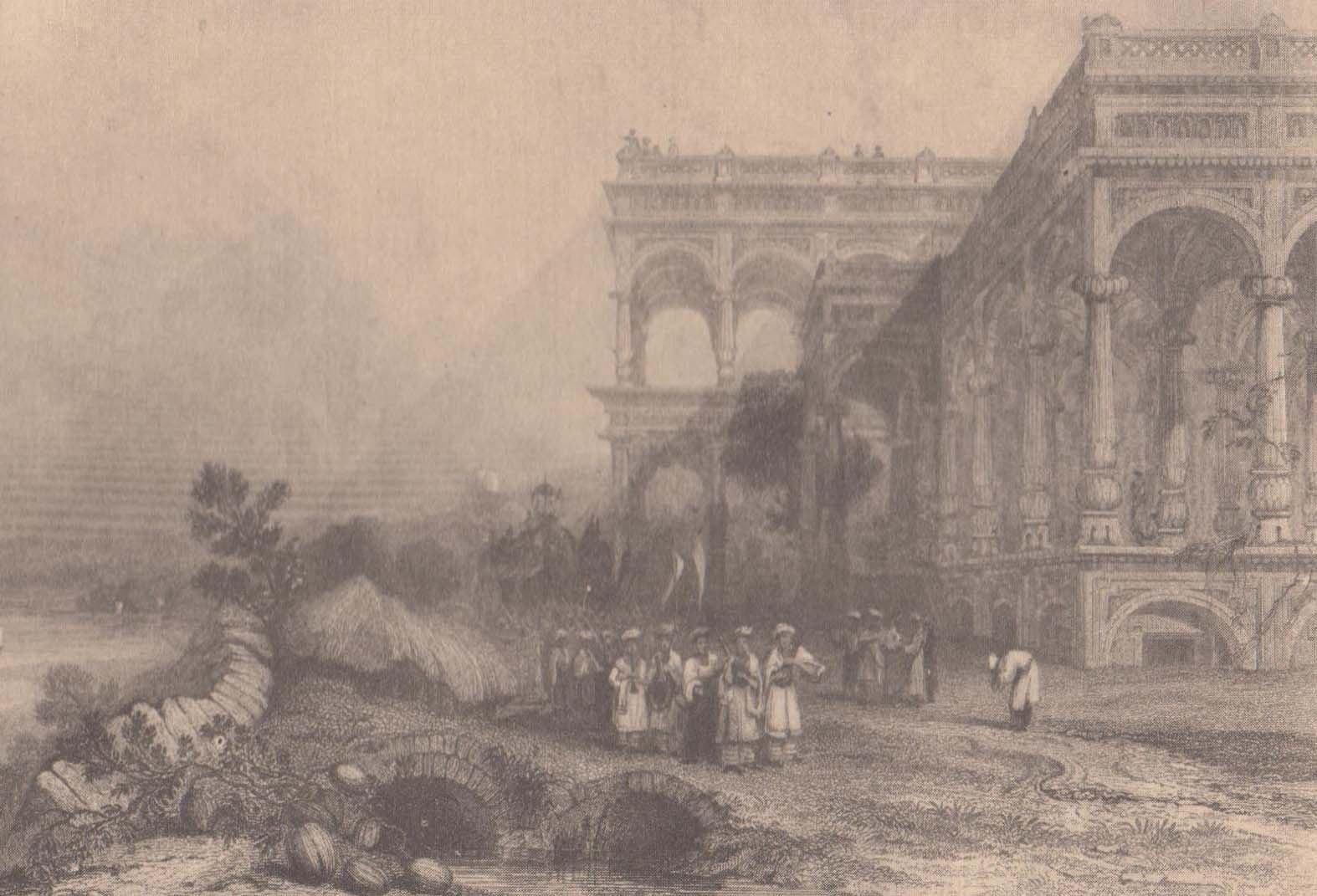 Ali's Palace Sahudat Krishna E Finden Old Uttar Pradesh Indian Painting Postcard