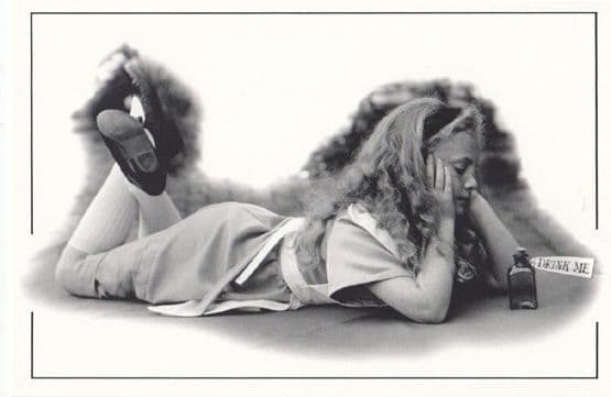 Alice In Wonderland Drink Me Forever Alice Real Photo Modern Art Postcard
