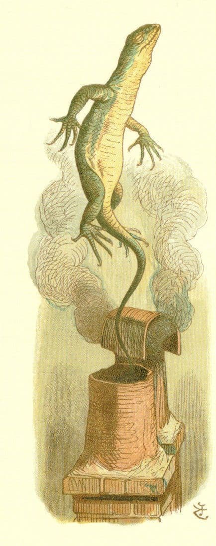 Alice In Wonderland In A Little Bill Rabbit Victorian Book Postcard