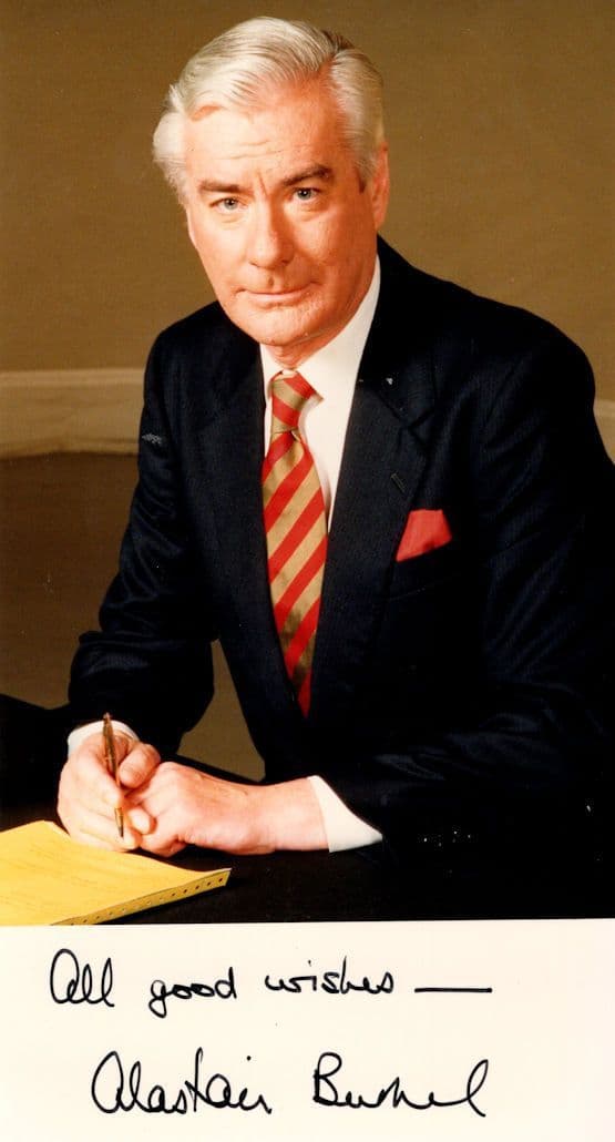 Alistair Burnet ITV Newsreader Hand Signed Photo