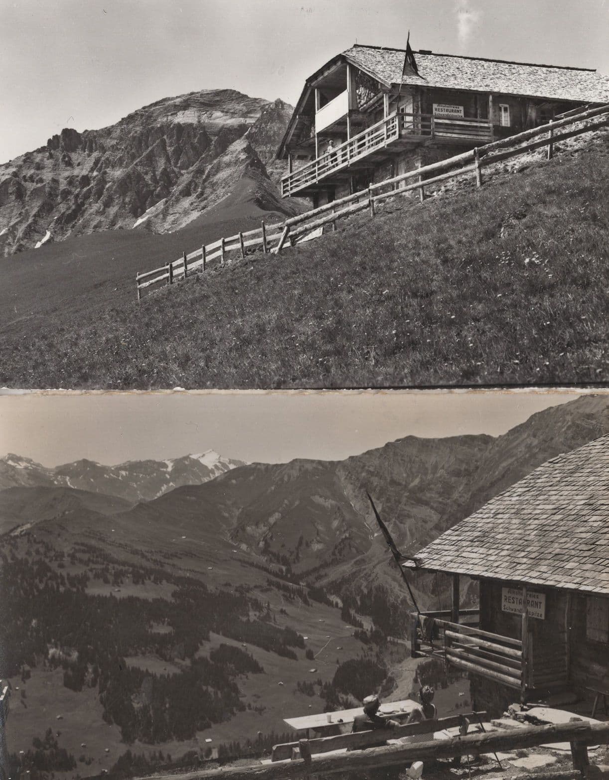 Alkoholfr Restaurant Schwandfeldspitze Adelboden 2x Swiss Postcard s