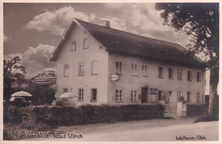 AlpenBlick Haus Ulrich Antique Swiss Hotel Postcard