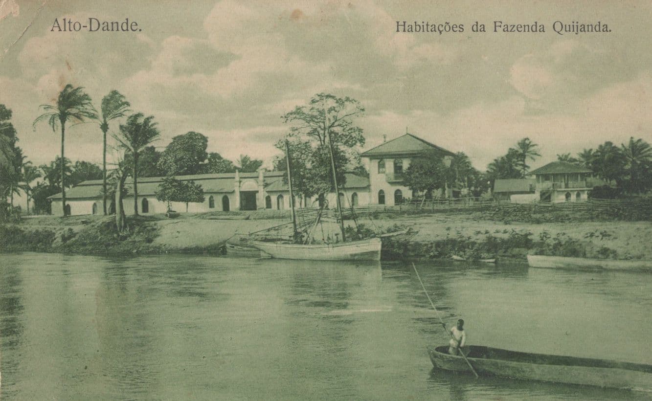 Alto Dande Habitacoes De Fazenda Quijana Angola Boat Postcard