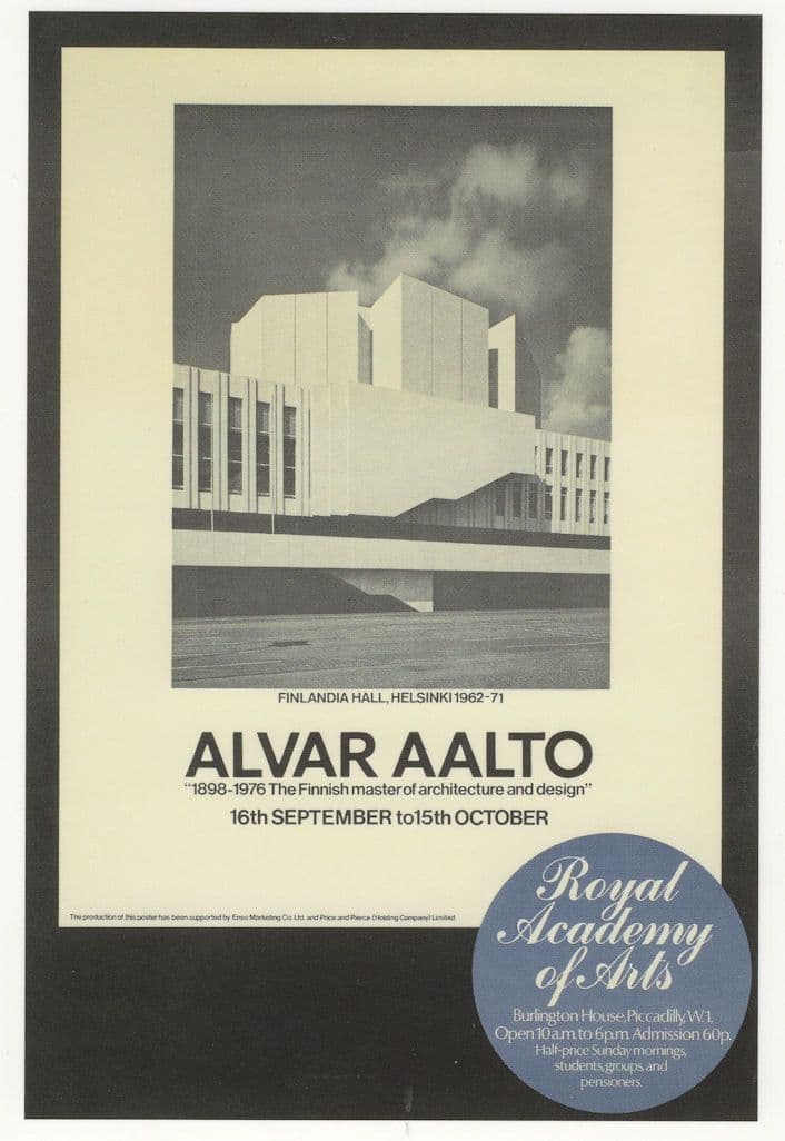 Alvar Aalto 1976 Finland Art Architecture Helsinki Painting Exhibition Postcard