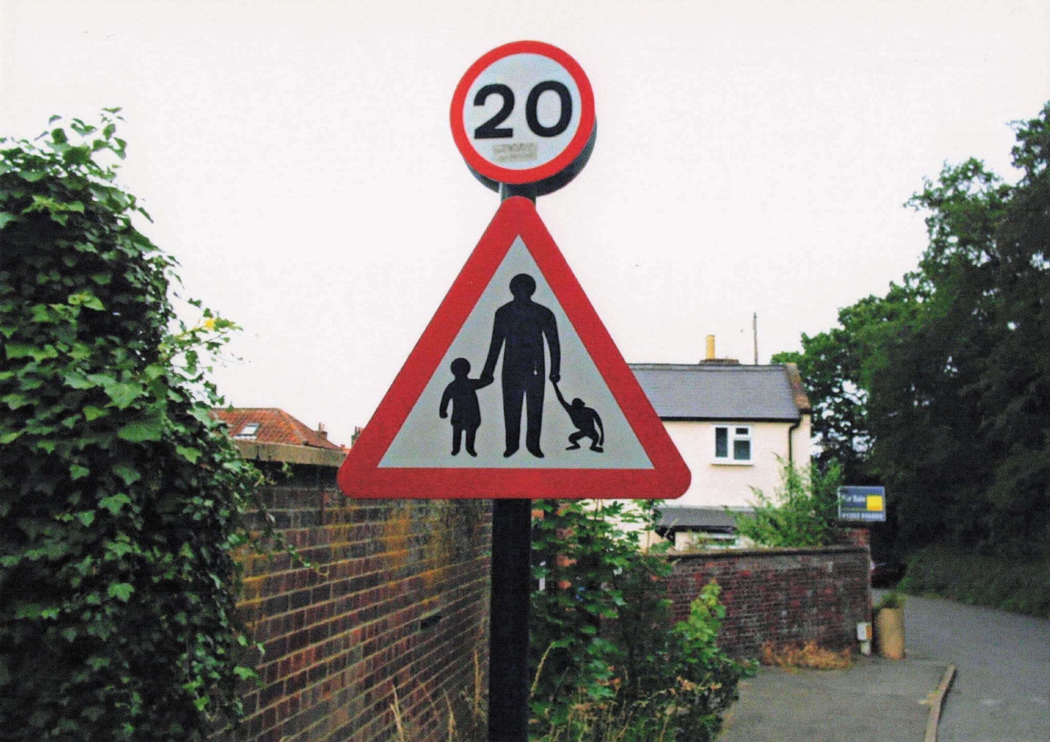 Alysham Norfolk Transport Monkey Speeding Comic Road Sign Postcard