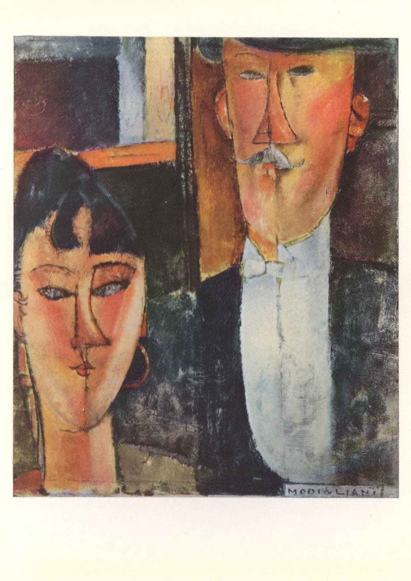 Amadeo Modigliani Bride & Groom Birmingham Gallery Italian Painting Postcard