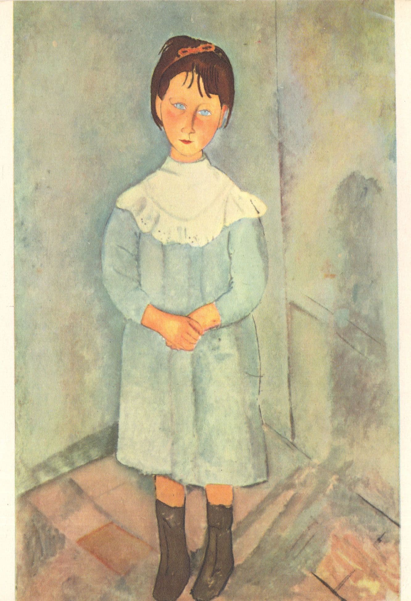 Amadeo Modigliani Young Girl In Blue Italian Painting Postcard