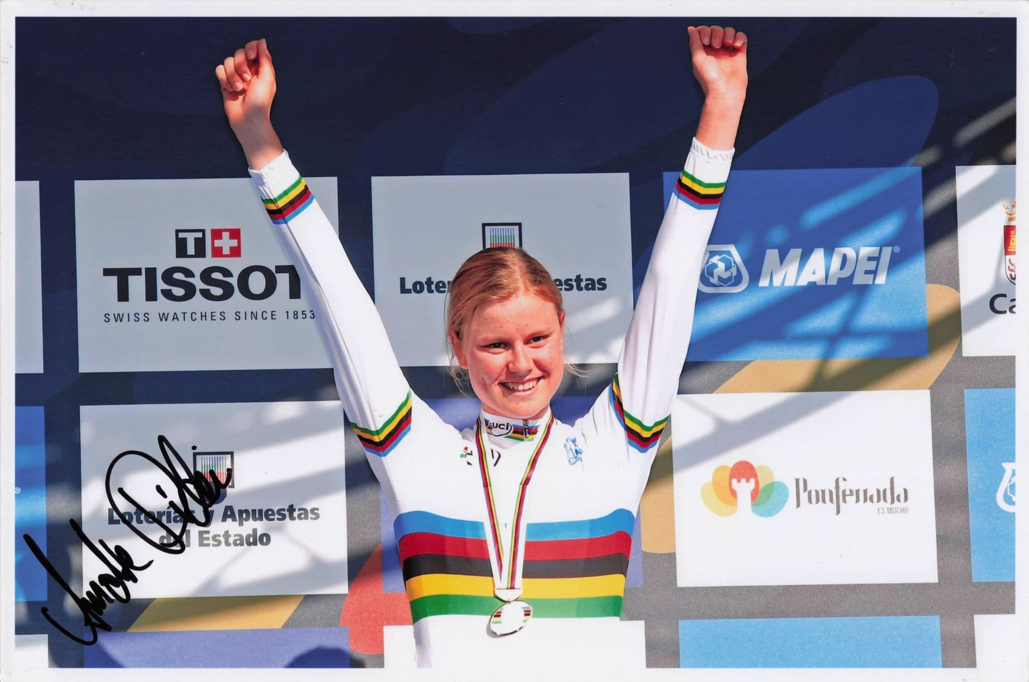 Amalie Dideriksen Denmark Cyclist 2016 Race 12x8 Hand Signed Photo