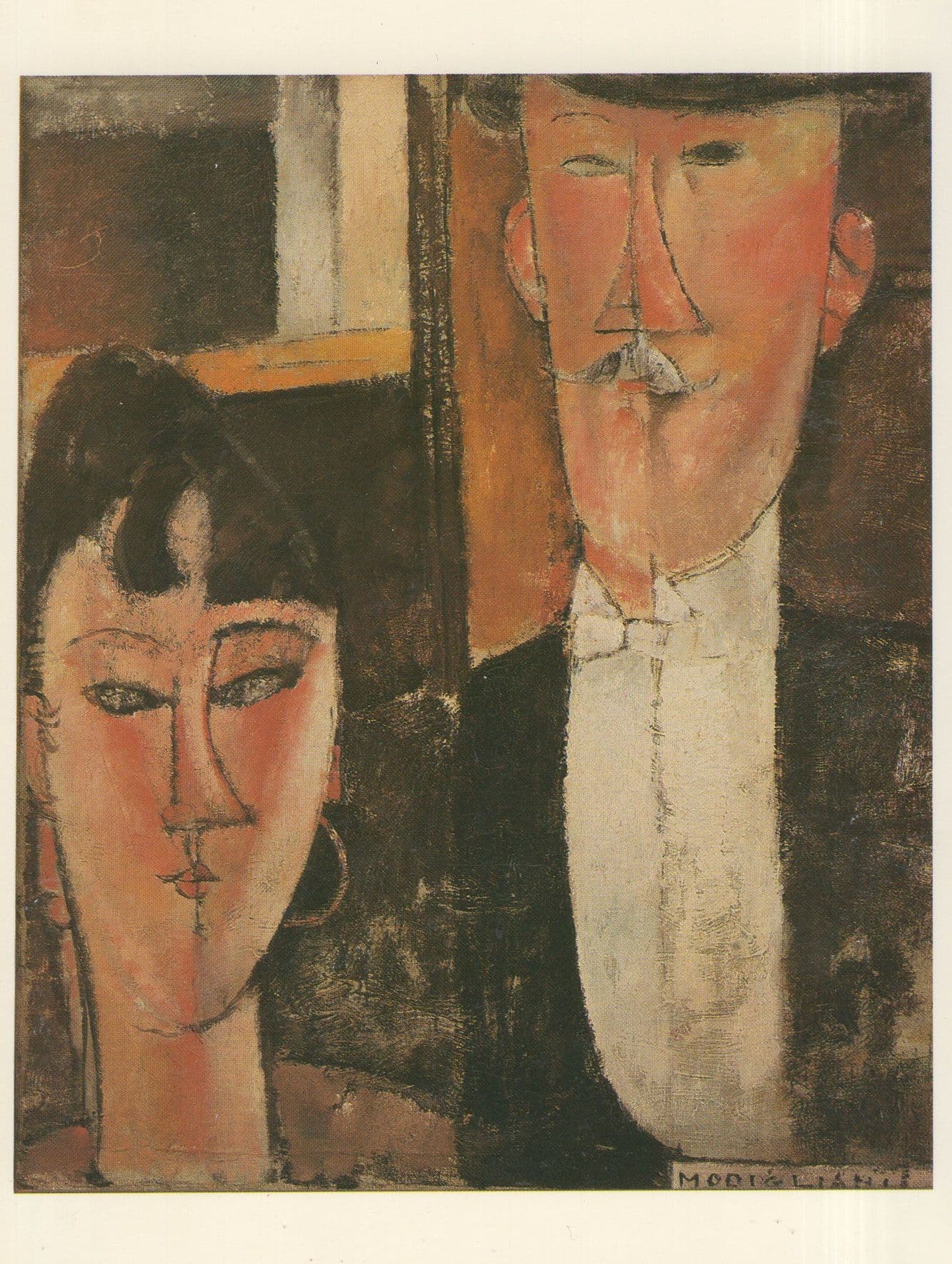 Amedeo Modigliani Bride And Groom WW1 Painting Postcard