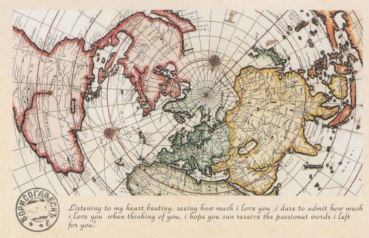 America Map Proverb Geography Love & History Unique Postcard
