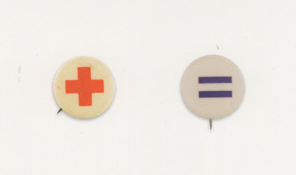 American 1920s Red Cross LGBT Human Rights Button Badge Postcard