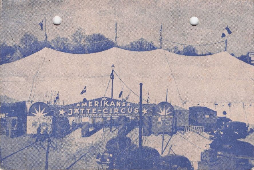 American Jatte Circus Amerikans Sweden Cirkusen Old Postcard