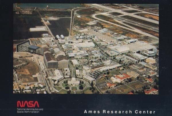 Ames Research USA NASA Astronaut Space Centre Rare Aerial Advertising Postcard