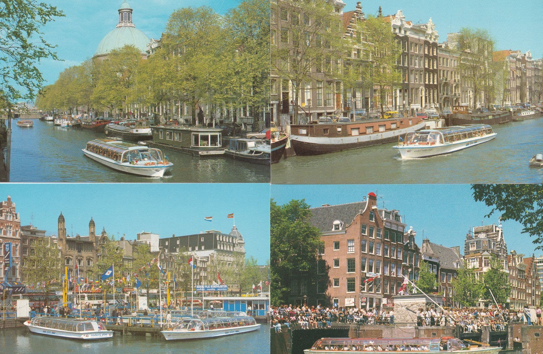 Amsterdam Jetty Holland Harbour Boat Trips 8x Postcard s