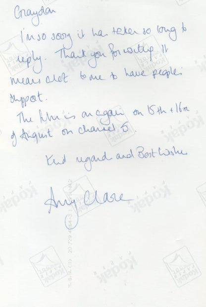 Amy Seccombe Princess Diana Actress Large Hand Signed Photo